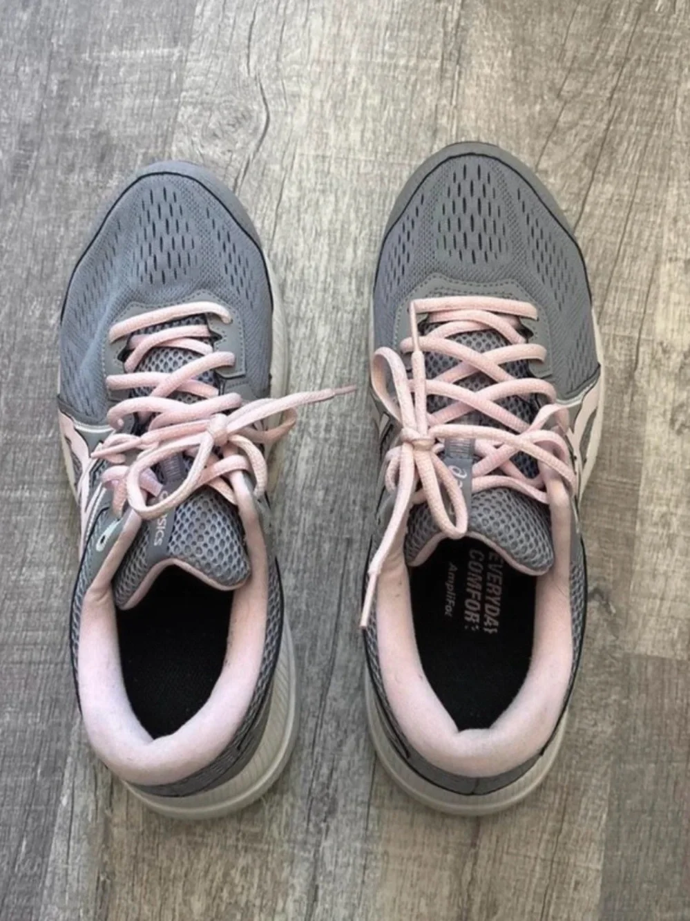 Asics Gray and Pink Women's Running Shoes